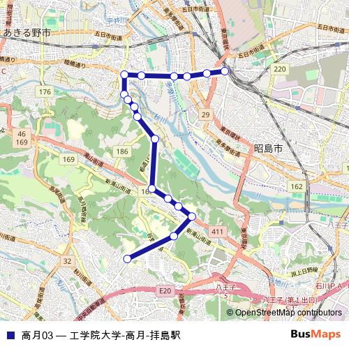 高月03 bus Line Map