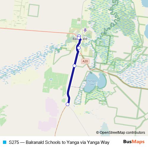 S275 bus Line Map