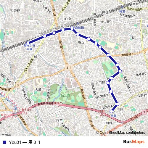 You01 bus Line Map