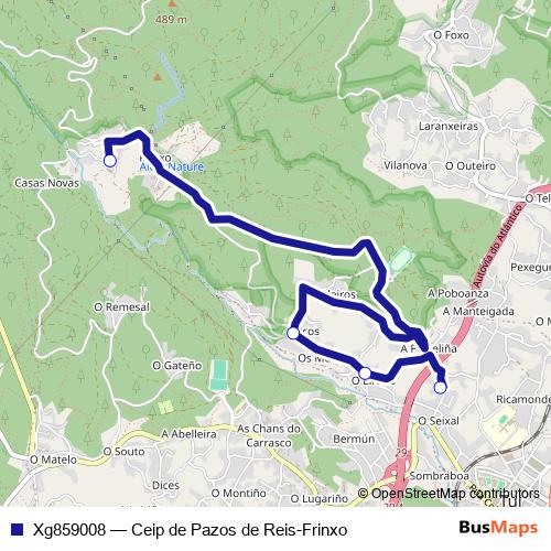 Xg859008 bus Line Map