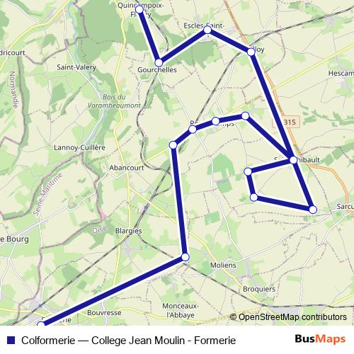 Colformerie bus Line Map