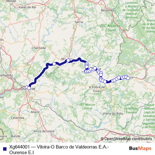 Xg644001 bus Line Map
