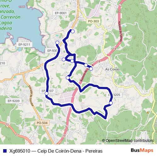 Xg695010 bus Line Map