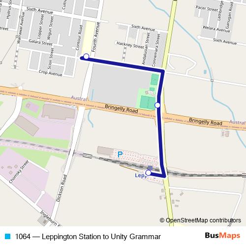 1064 bus Line Map