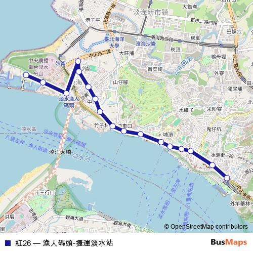紅26 bus Line Map