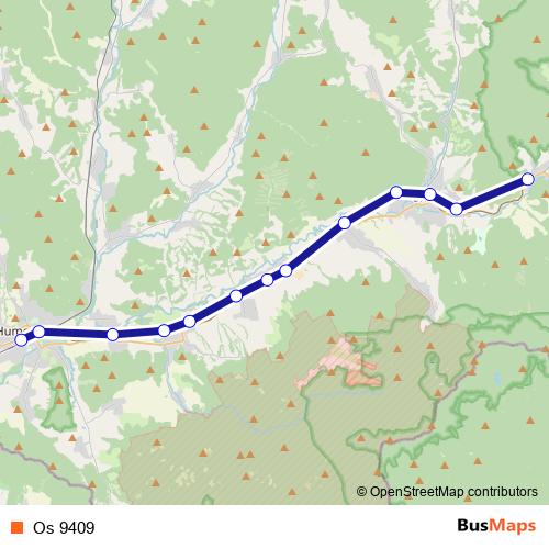 Os 9409 rail Line Map