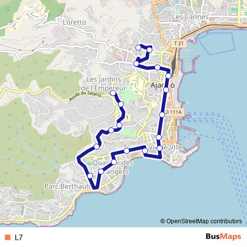 L7 bus Line Map