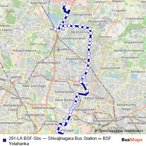 291-LA BSF-Sbs bus Line Map