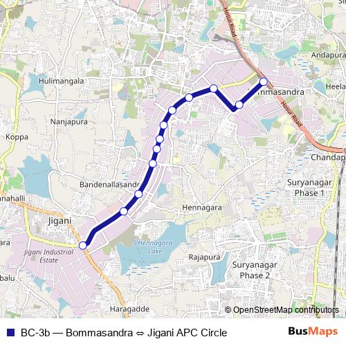 BC-3b bus Line Map