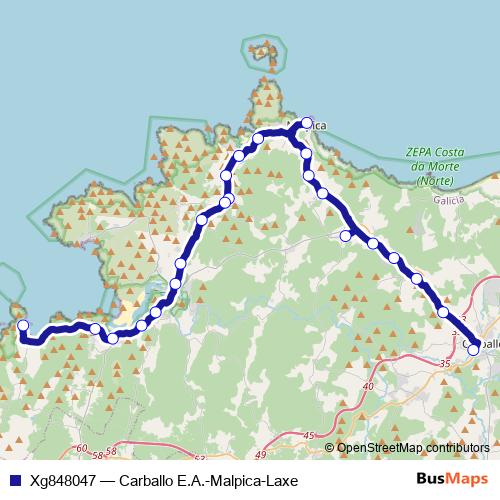 Xg848047 bus Line Map