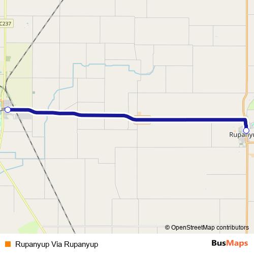 Rupanyup Via Rupanyup bus Line Map