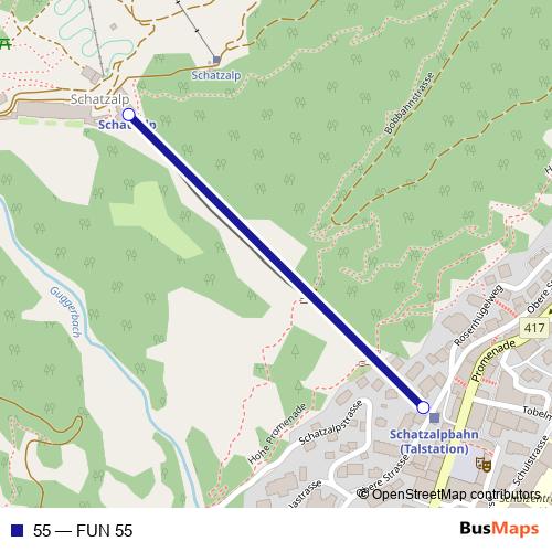 55 funicular Line Map