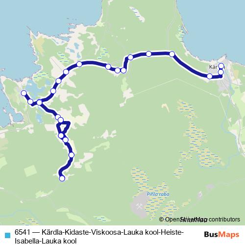 6541 bus Line Map