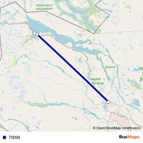 70099 bus Line Map