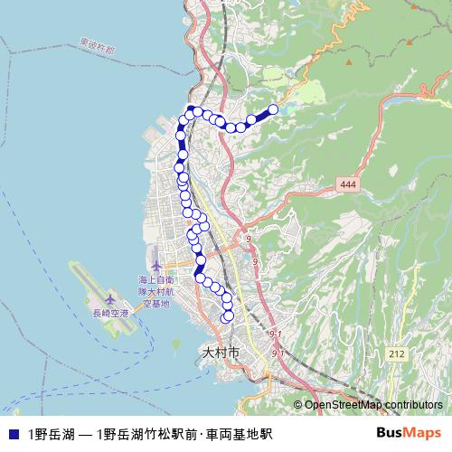 1野岳湖 bus Line Map