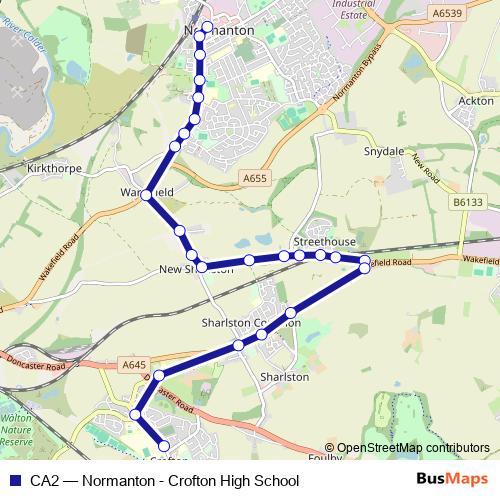 CA2 bus Line Map