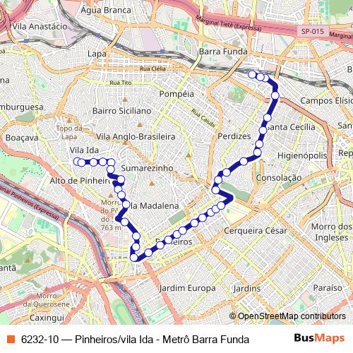 6232-10 bus Line Map