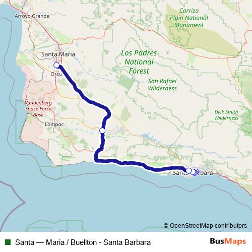 Santa bus Line Map