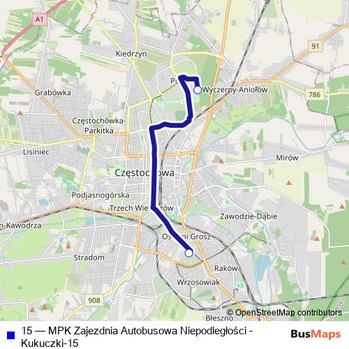 15 bus Line Map