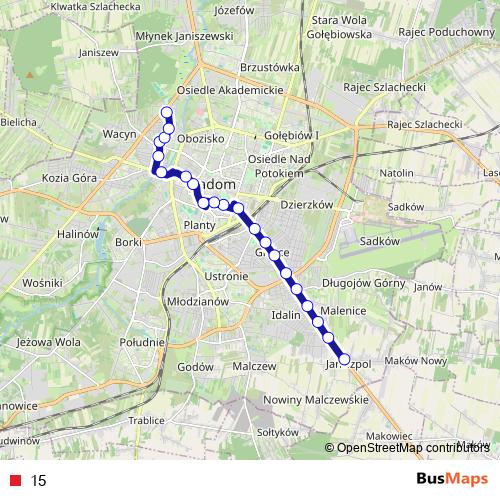 15 bus Line Map