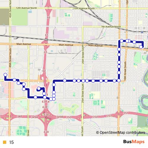 15 bus Line Map