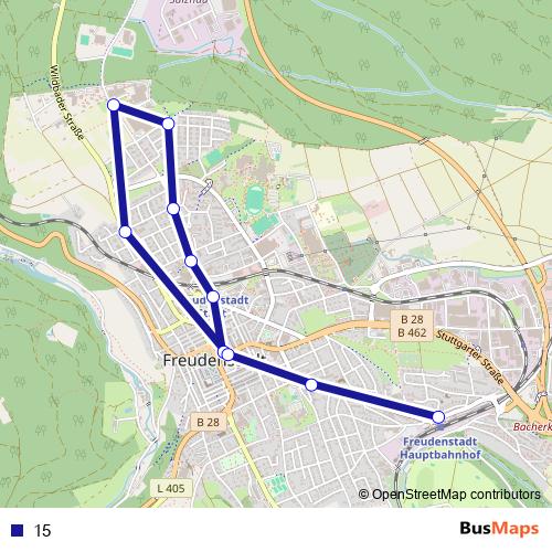 15 bus Line Map
