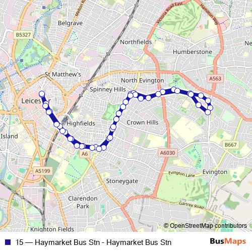 15 bus Line Map