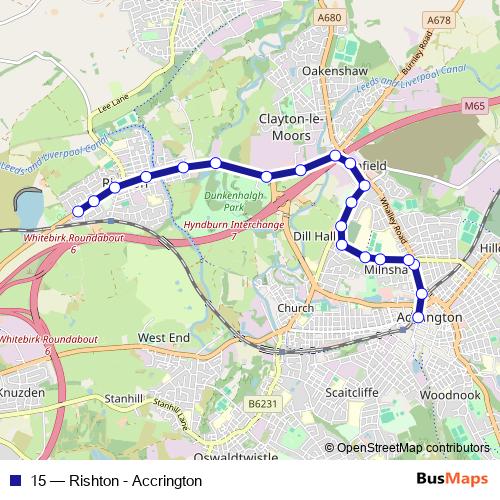 15 bus Line Map