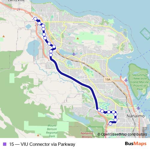 15 bus Line Map