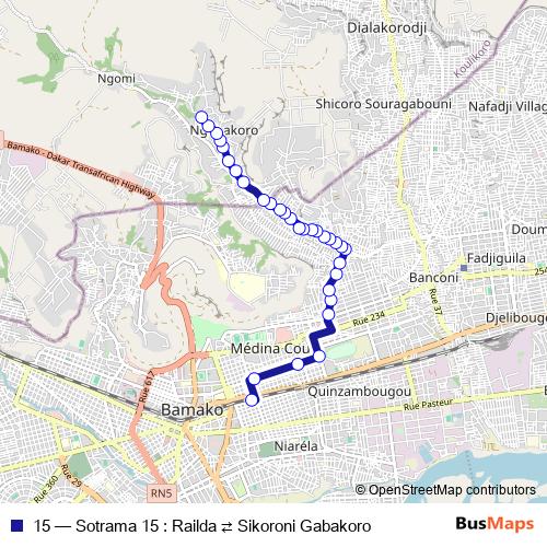 15 bus Line Map