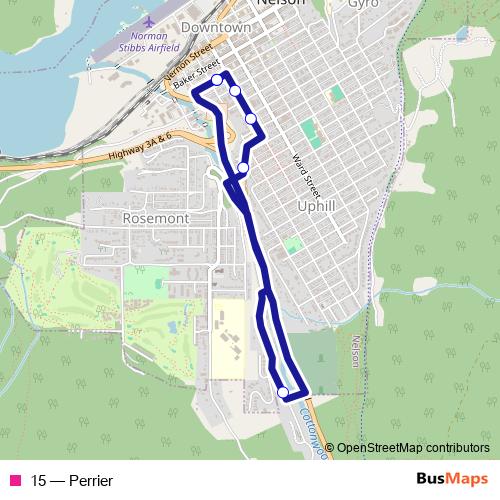 15 bus Line Map