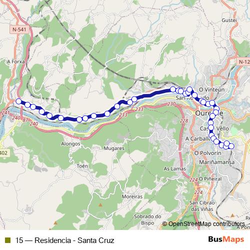 15 bus Line Map