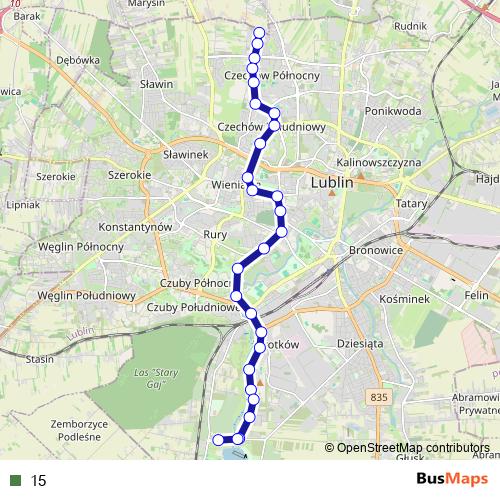 15 bus Line Map