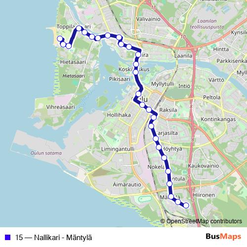 15 bus Line Map
