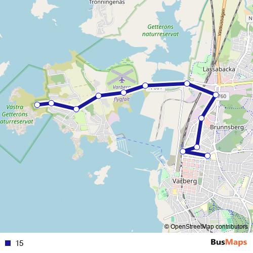 15 bus Line Map