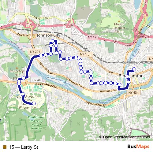 15 bus Line Map