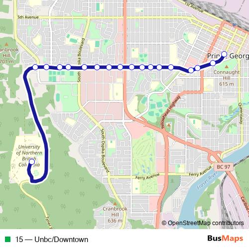 15 bus Line Map
