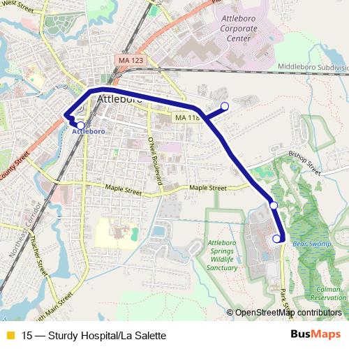 15 bus Line Map