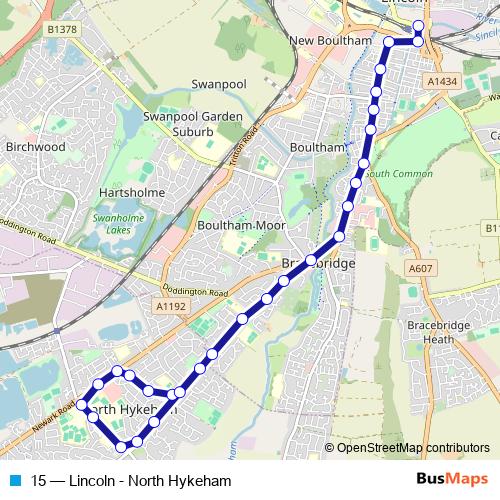 15 bus Line Map