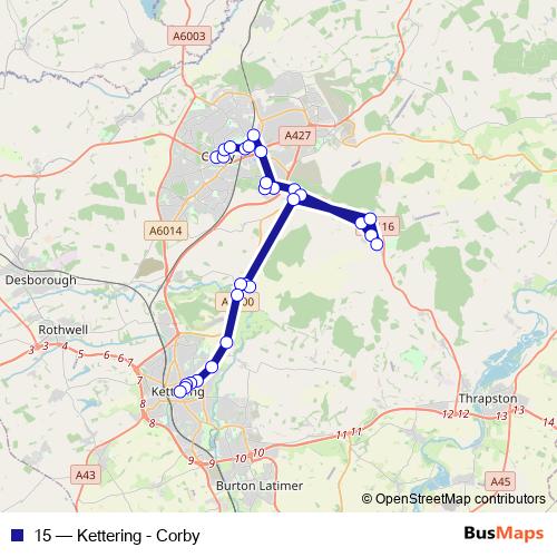 15 bus Line Map