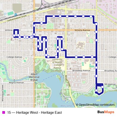 15 bus Line Map