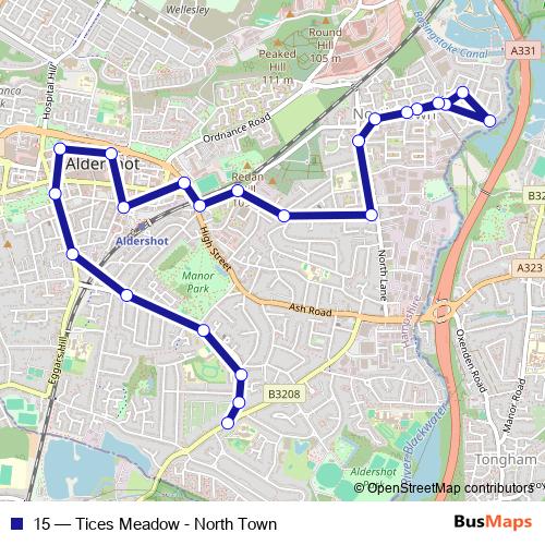 15 bus Line Map