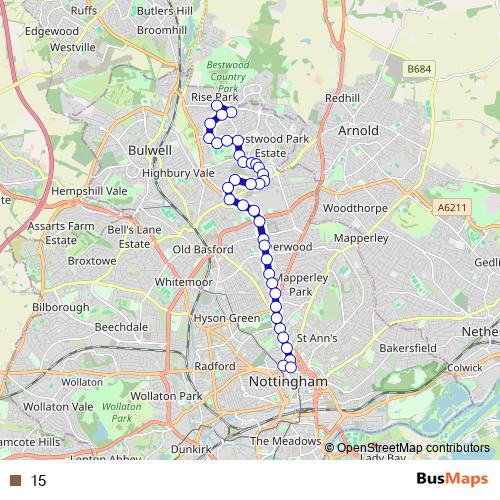 15 bus Line Map