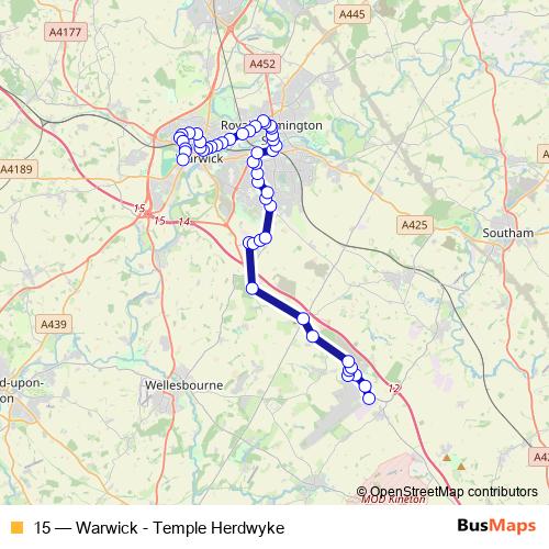 15 bus Line Map