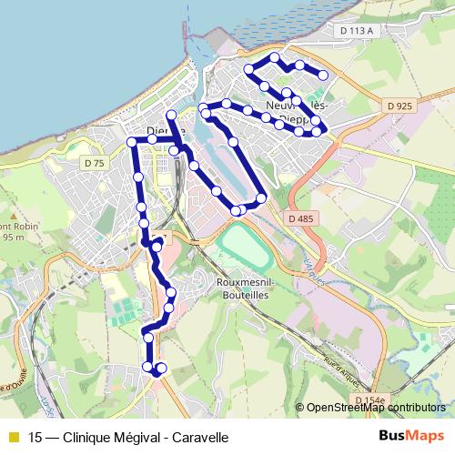 15 bus Line Map