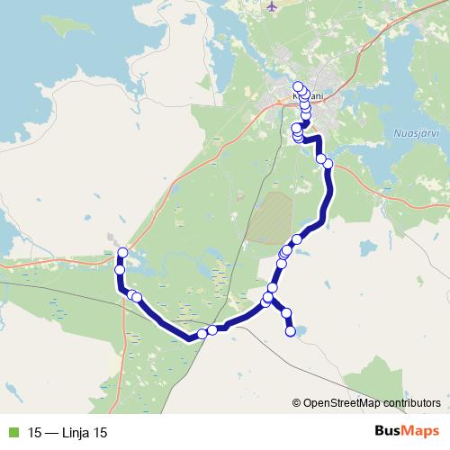 15 bus Line Map