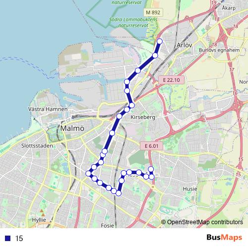 15 bus Line Map