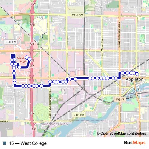 15 bus Line Map