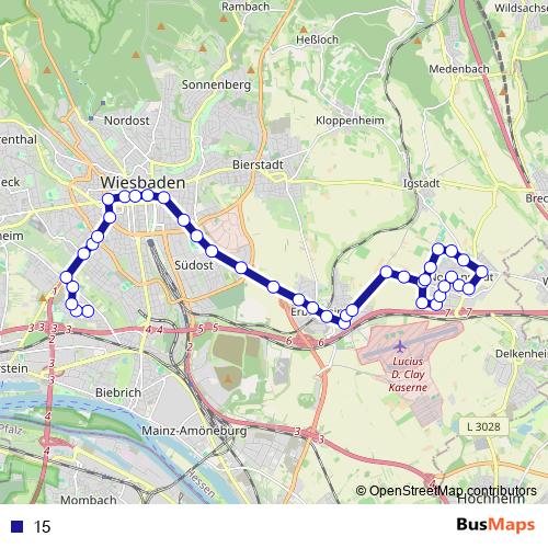 15 bus Line Map