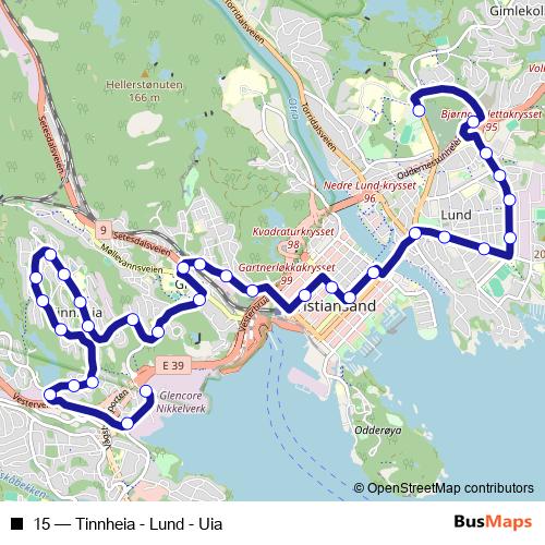 15 bus Line Map